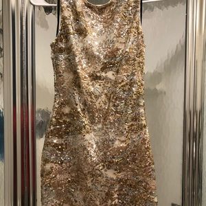 Sequin Gold Bodycon Dress